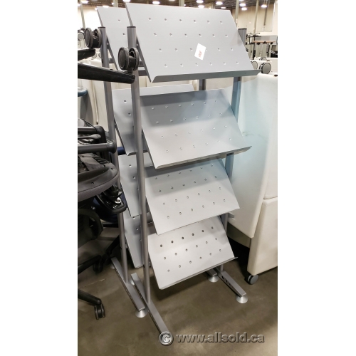 Slanted 4 Shelf Angled Display Rack Allsold.ca Buy & Sell Used Office Furniture Calgary